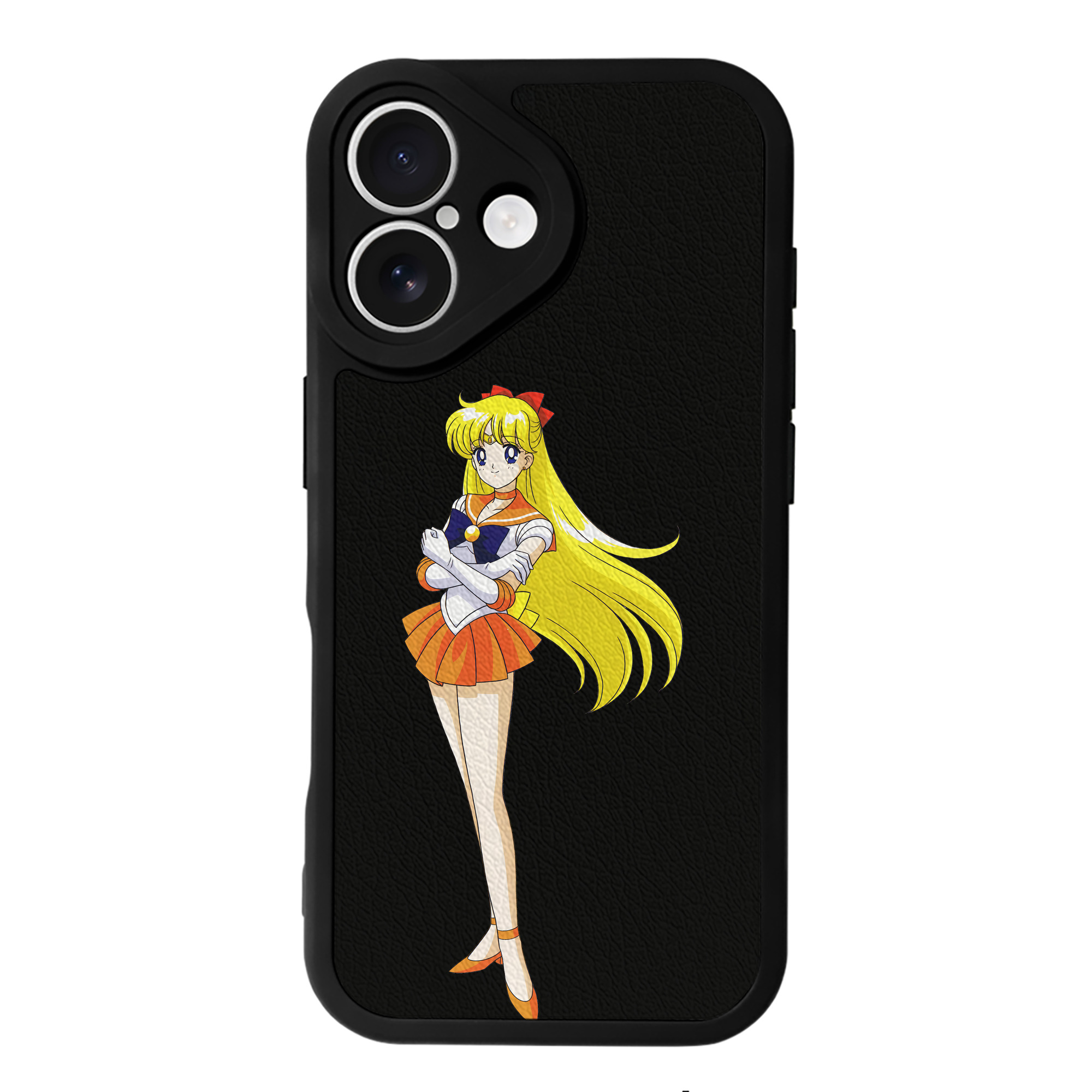 （画像用） 美少女戦士セーラームーン 愛野 美奈子 あいの みなこ Sailor Moon Aino Minako 【iPhone 16シリーズ対応】シリコンスマホケース（レザー調） 材質：シリコン